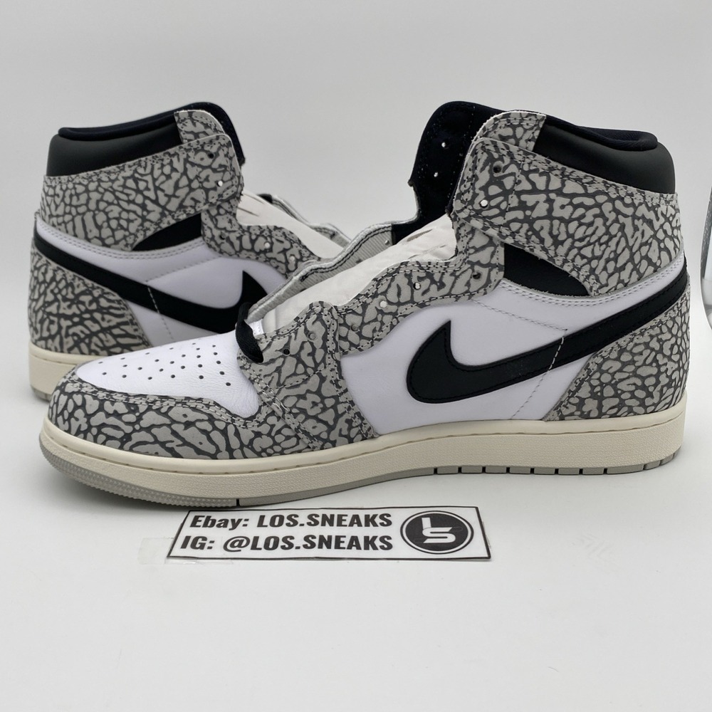 Size 12.5 - Air Jordan 1 Retro OG High White Cement (DZ5485-052) - Picture 2 of 9